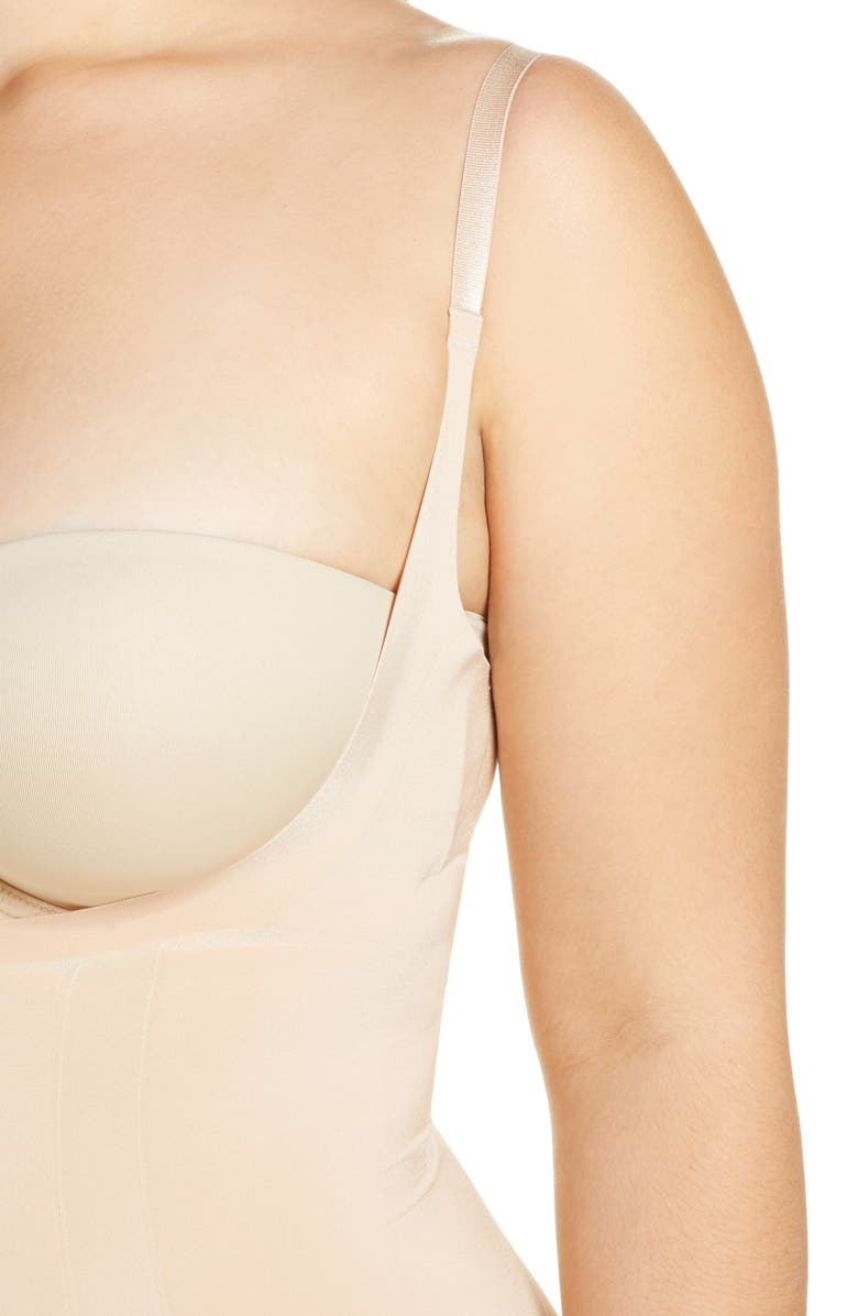 SPANX<sup>®</sup> SPANXsculpt<sup>™</sup> OnCore Open Bust Mid Thigh Bodysuit, Alternate, color, Soft Nude