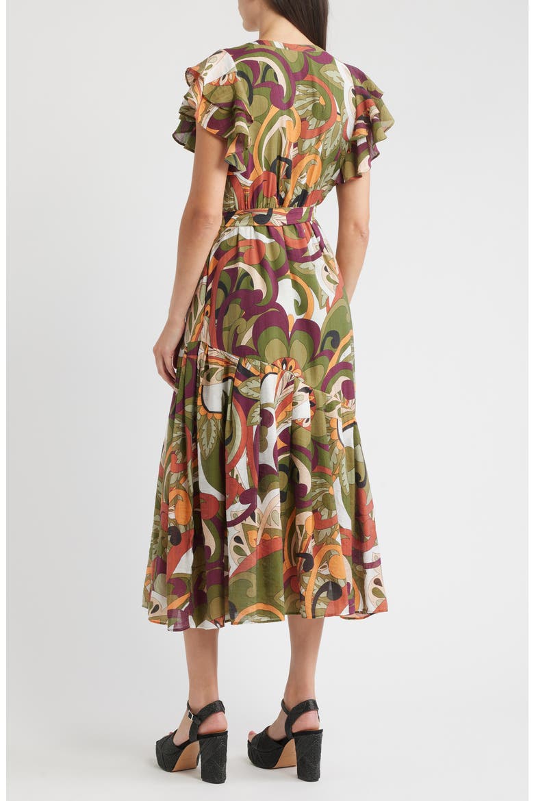 Nythia Tie Belt Shirtdress, Alternate, color, GREEN MULTI
