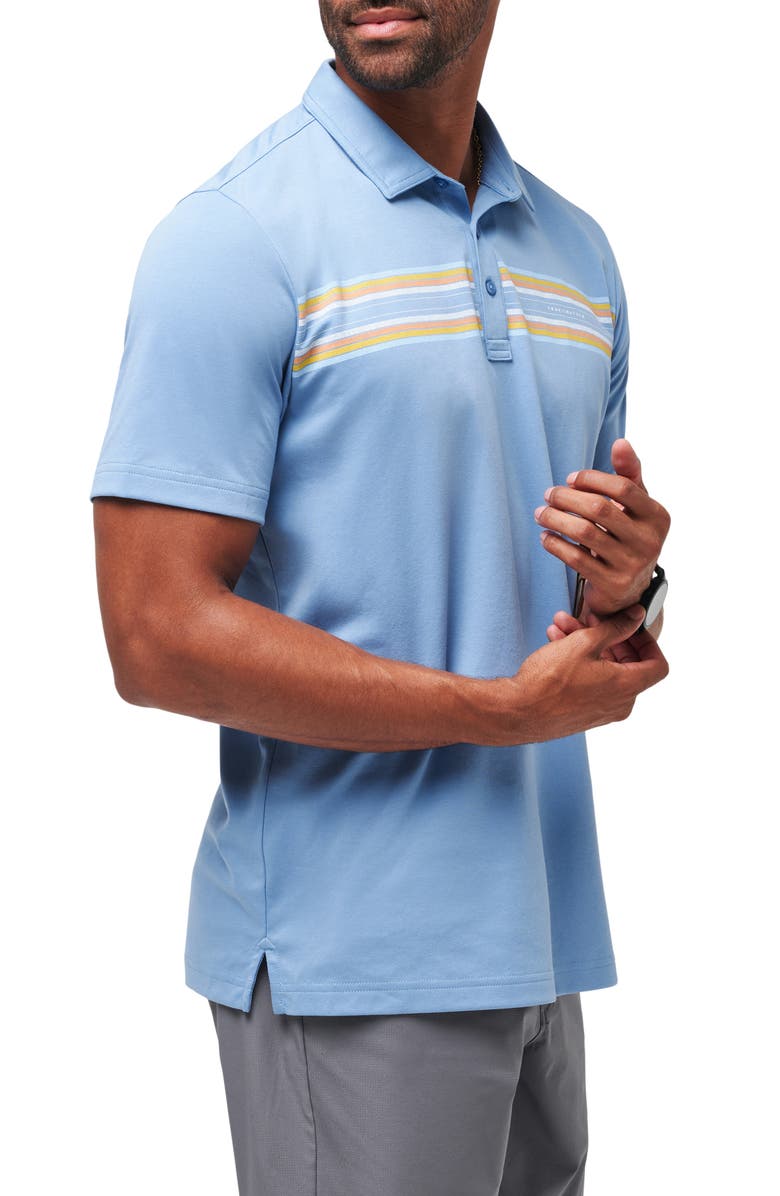 TravisMathew Coral Beds Cotton Blend Polo, Alternate, color, Quiet Harbor