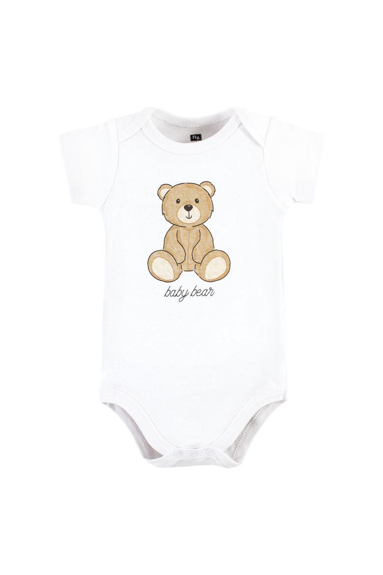 Cotton Infant Essentials Bodysuit, Pants, and Shoes 3Pk, Alternate, color, Teddy Bears Short Sleeve