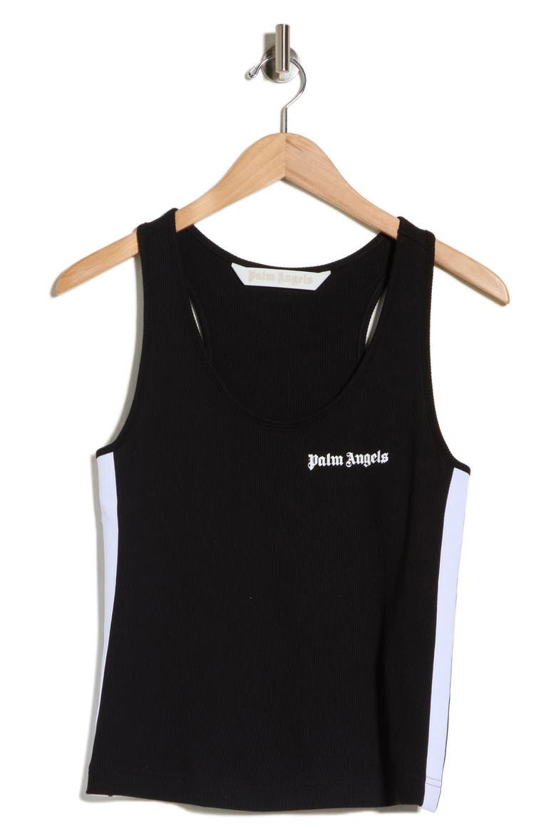 Embroidered Logo Tank, Alternate, color, BLACK/WHITE