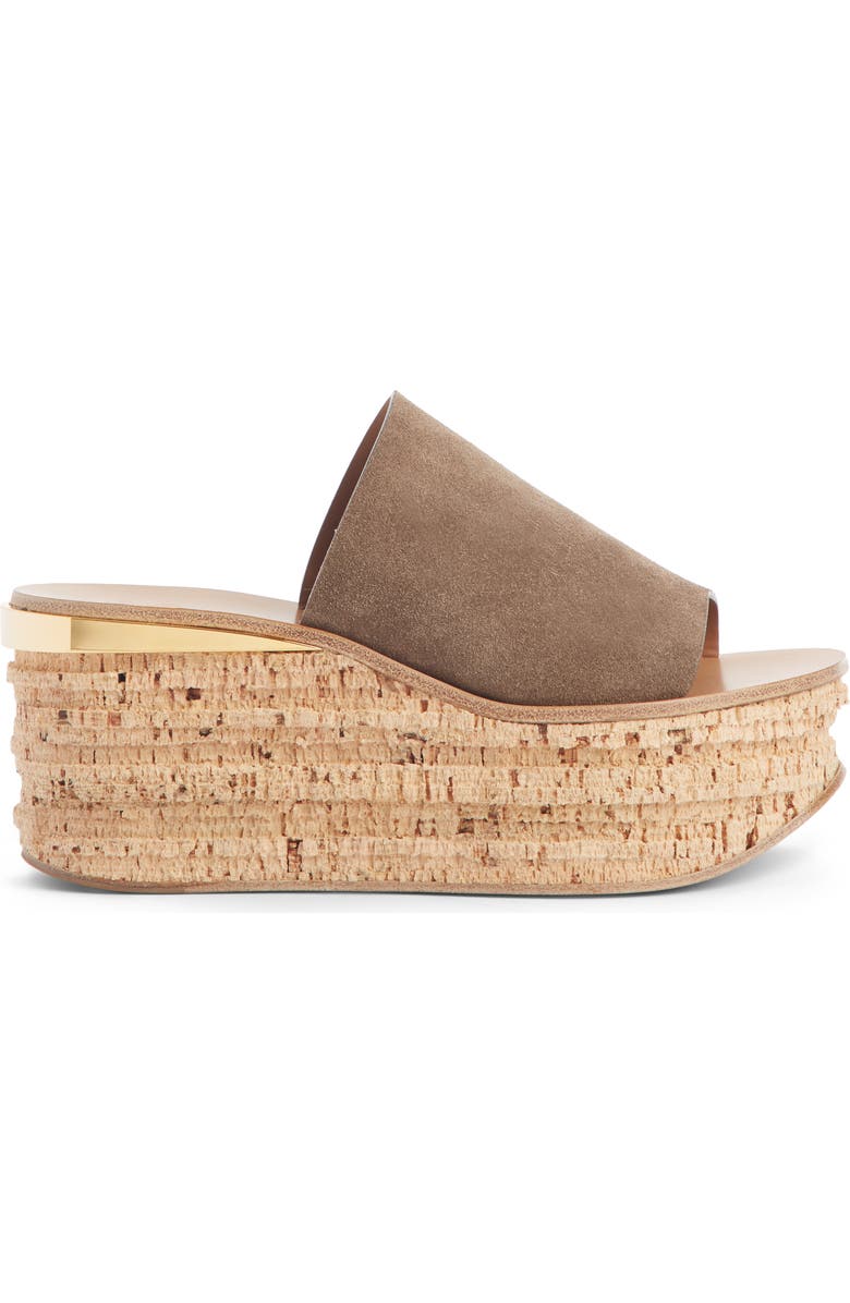 Chloé Camille Cork Platform Sandal, Alternate, color,