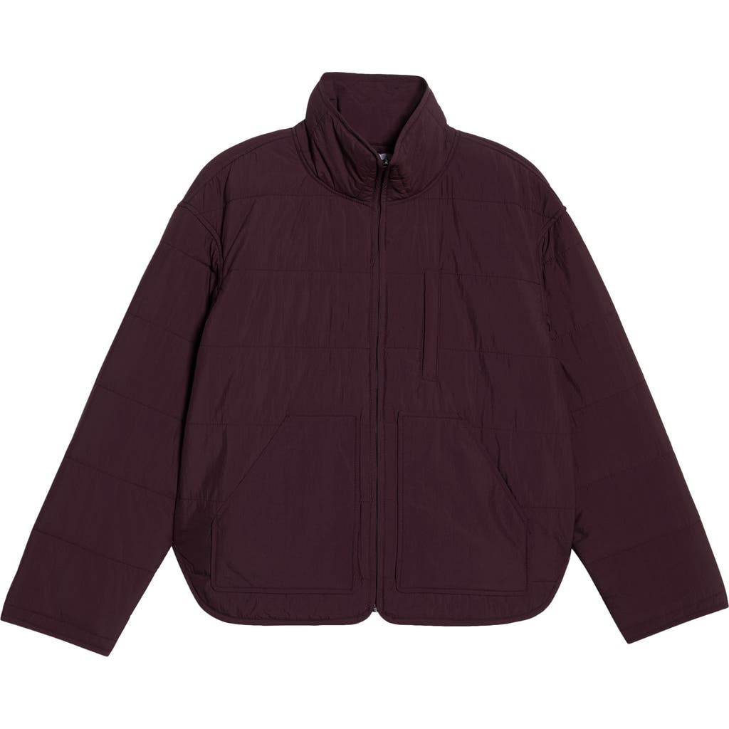 Zella Quilted Packable Jacket In Brown