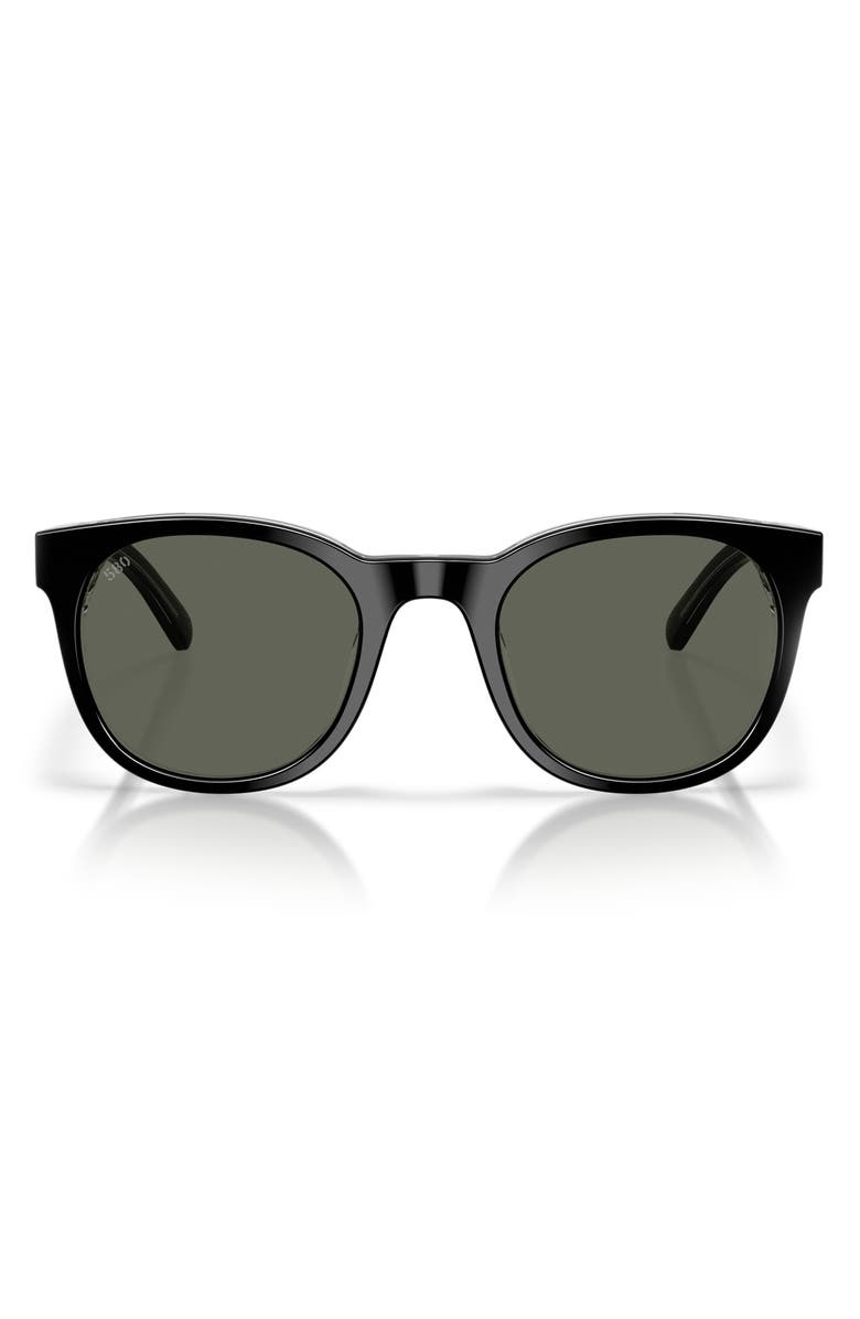 Costa Del Mar Middles 51mm Gradient Polarized Round Sunglasses, Main, color, Black / Gray