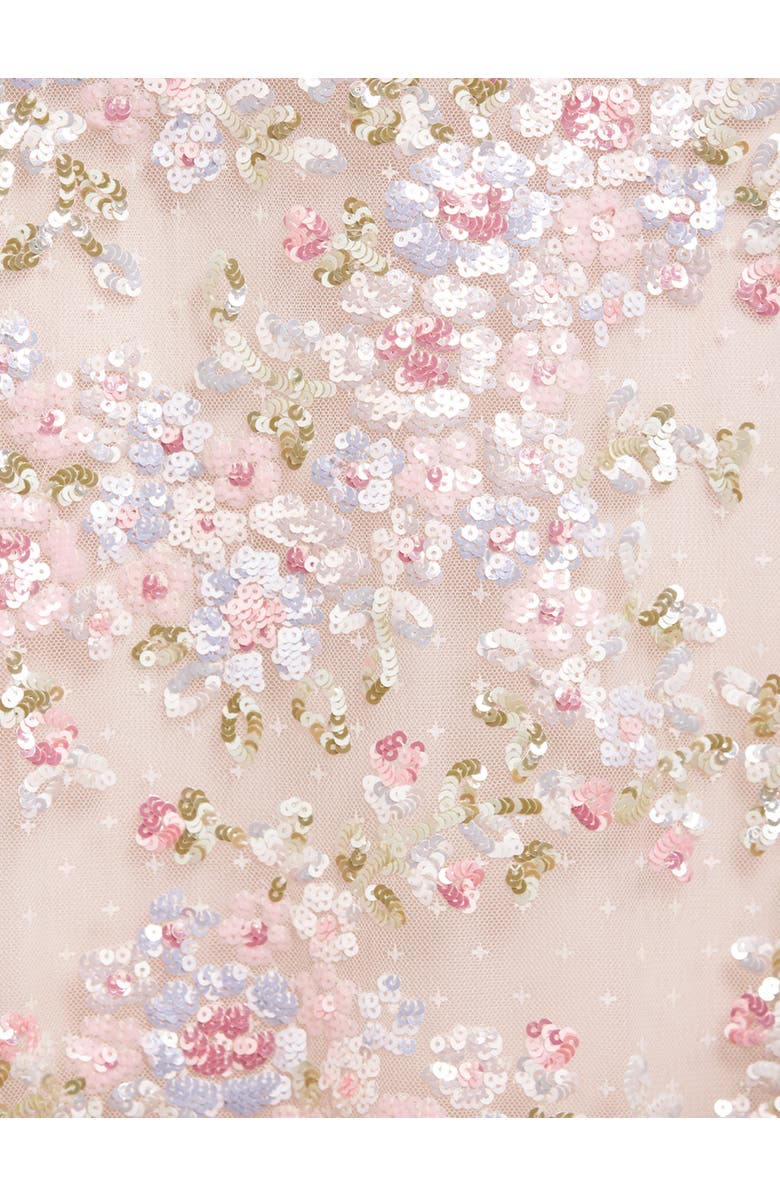 Needle & Thread Dream Garland Puff Sleeve Ankle Gown, Alternate, color, Cream/Multi