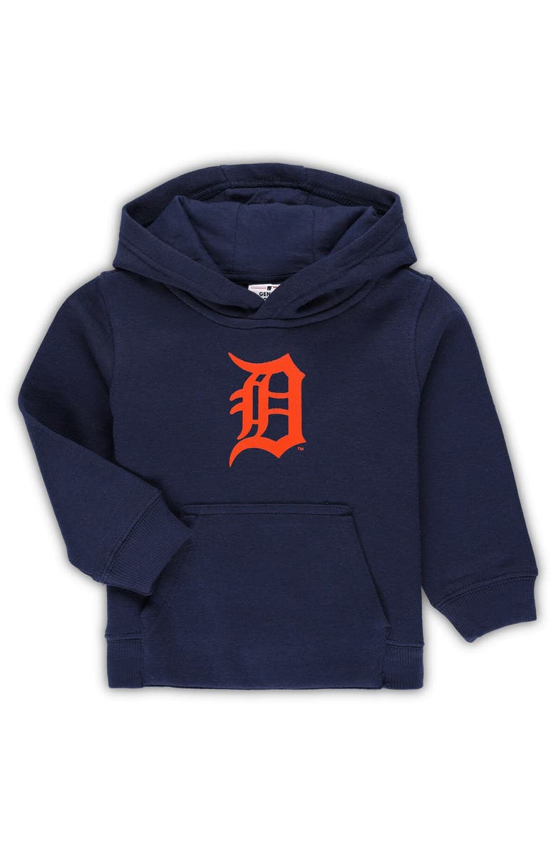 Outerstuff Toddler Navy Detroit Tigers Team Primary Logo Fleece Pullover Hoodie, Main, color, 