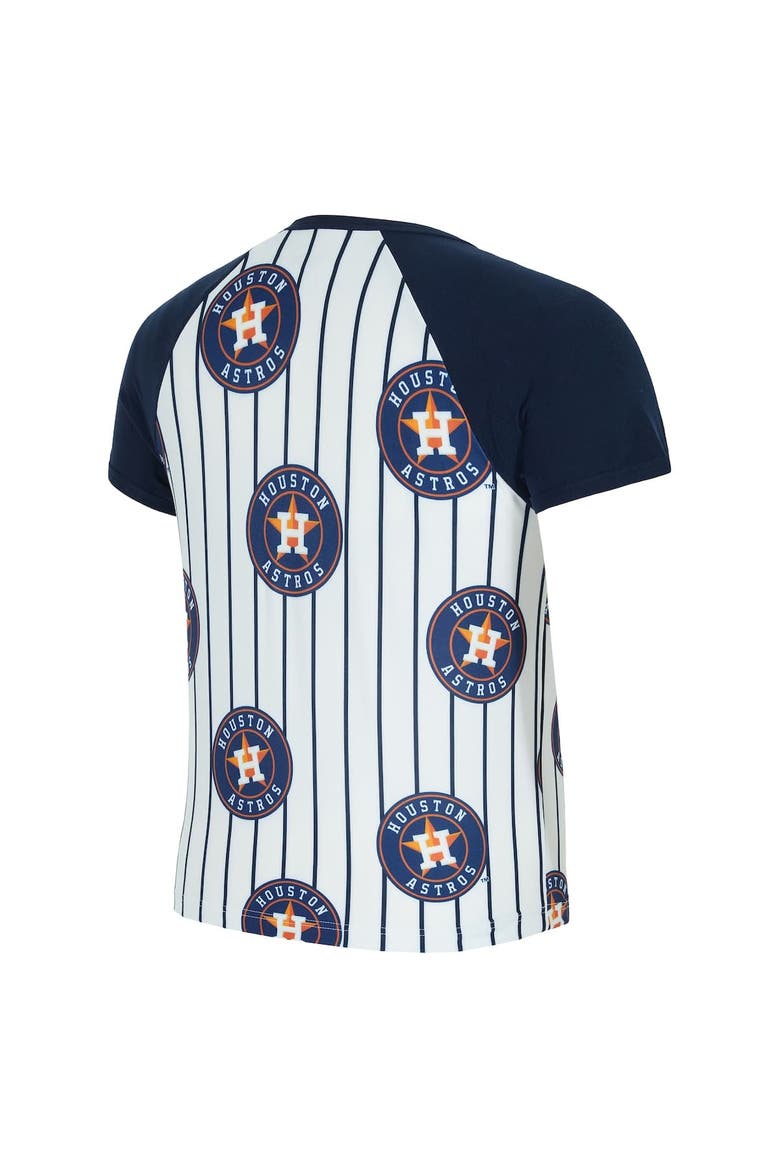 Women's Concepts Sport  White Houston Astros Outbound Pinstripe Raglan T-Shirt, Alternate, color, White