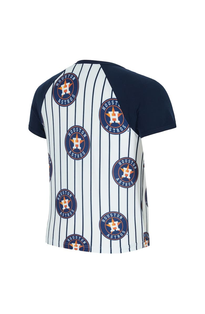 CONCEPTS SPORT Women's Concepts Sport  White Houston Astros Outbound Pinstripe Raglan T-Shirt, Alternate, color, White
