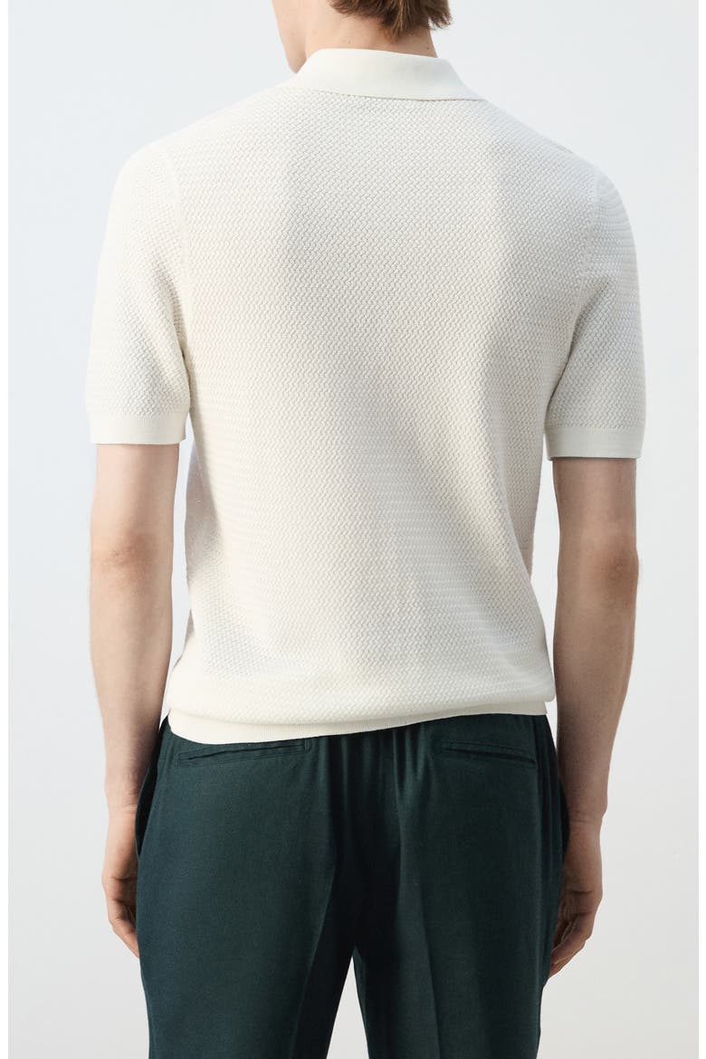 Structured Polo Shirt, Alternate, color, OFF WHITE