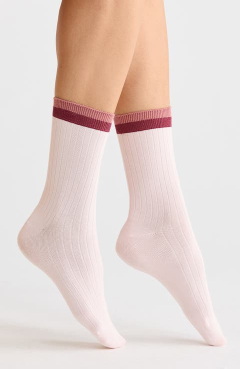 Tipped Wide Rib Dress Socks