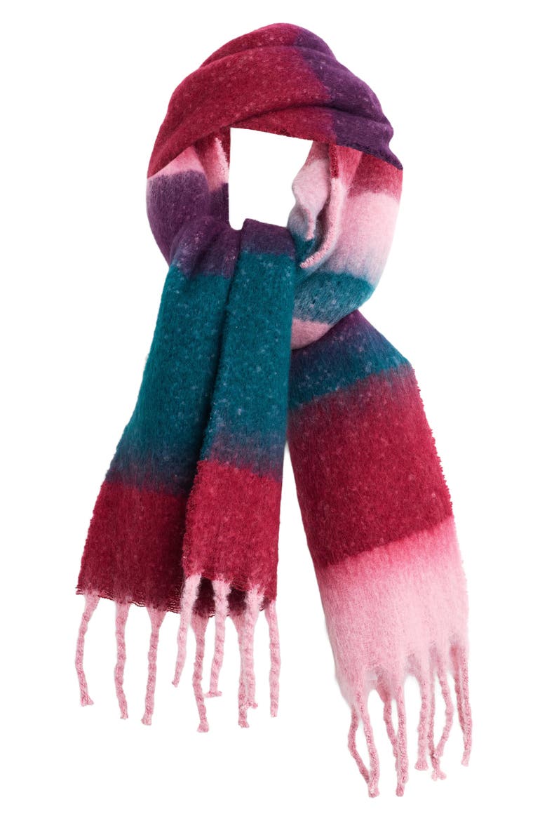 Mixed Signals Fringe Scarf, Alternate, color, MULTI