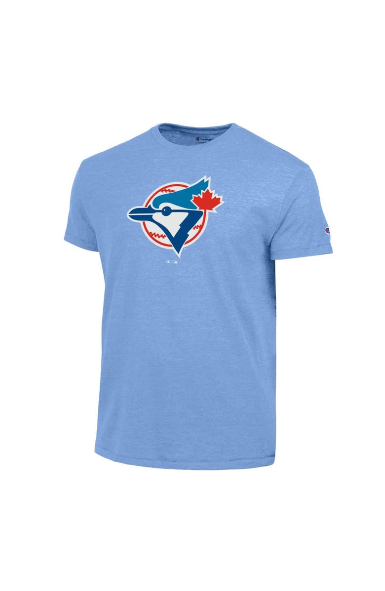 Champion Men's Champion Powder Blue Toronto Blue Jays Cooperstown Logo Tri-Blend T-Shirt, Alternate, color, Powder Blue