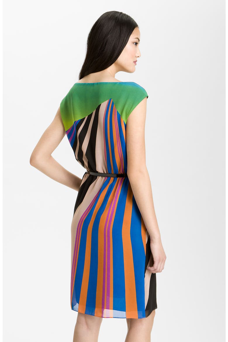 Print Chiffon Day Dress, Alternate, color, MULTI