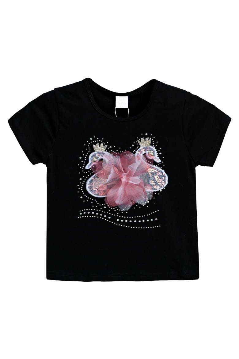 Swan T-Shirt, Main, color, Black