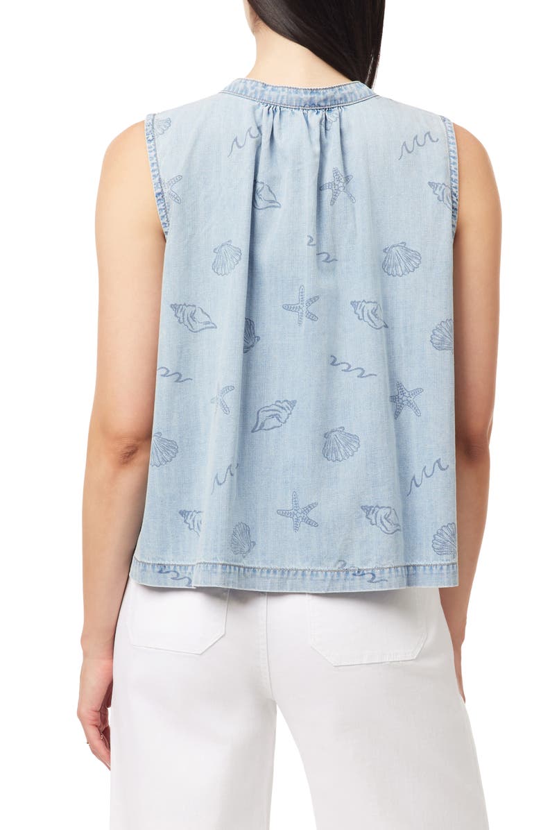 Kensie Easy Button Down Tank, Alternate, color, Logan Print