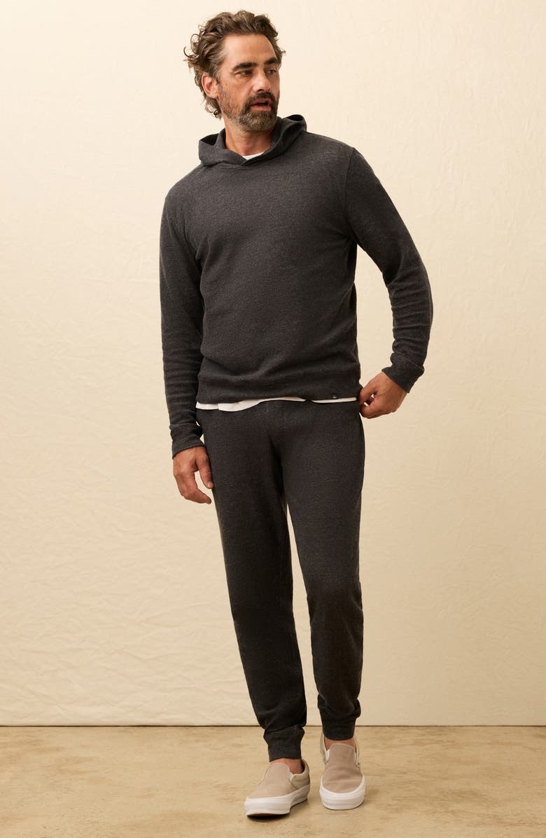 Faherty Cotton & Cashmere Lounge Joggers, Alternate, color, Coal Smoke Melange