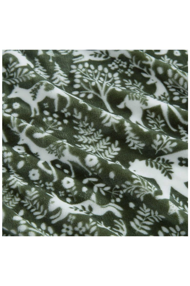Nordic Forest Reversible Throw, Alternate, color, DARK GREEN