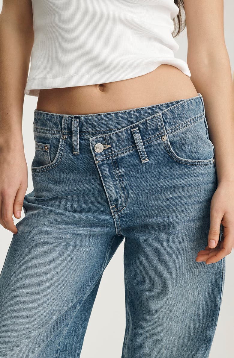 Mavi Jeans Nica Crossover High Waist Barrel Leg Jeans, Alternate, color, 