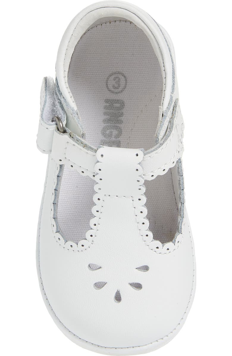 L'AMOUR Dottie Scalloped T-Strap Shoe, Alternate, color, White
