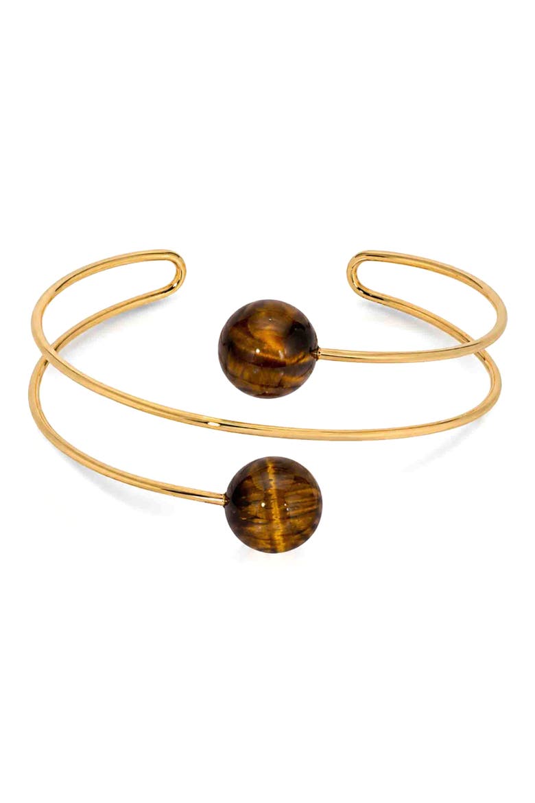 Summer Escape Tiger's Eye Cuff, Main, color, TIGERS EYE