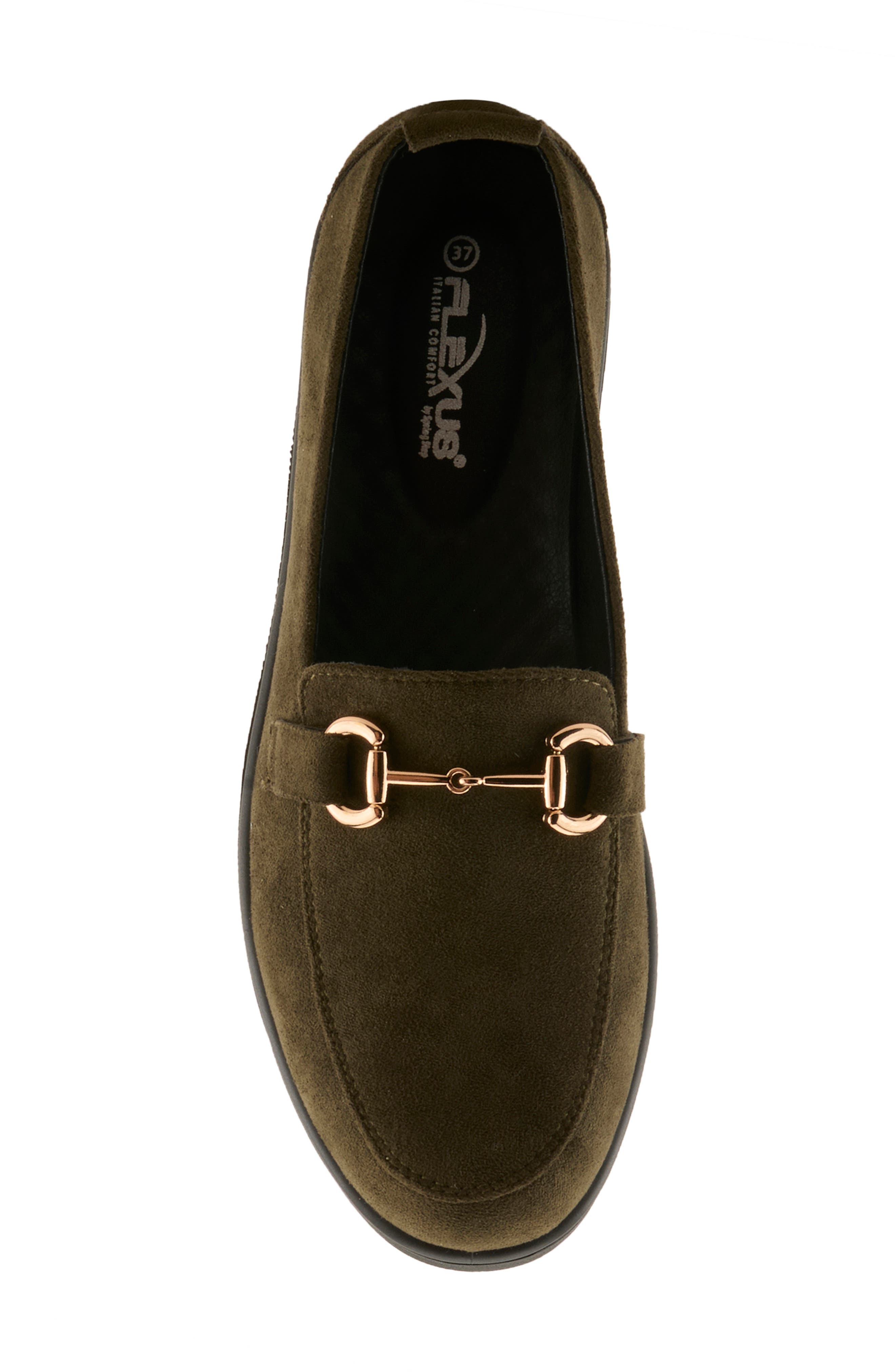 Cashmeran Faux Suede Loafer, Alternate, color, OLIVE FAUX SUEDE