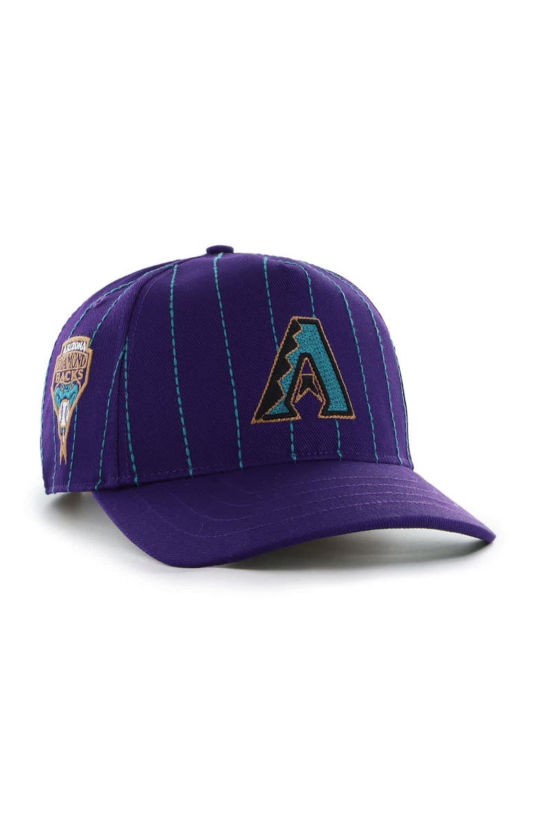 '47 Men's '47 x Rawlings Purple Arizona Diamondbacks Pinstripe Hitch Adjustable Hat, Main, color, Purple