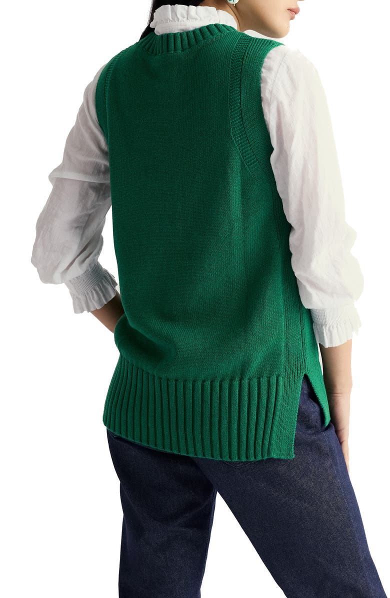 Seasalt Cornwall Organic Cotton Sweater Vest, Alternate, color, Dark Stem