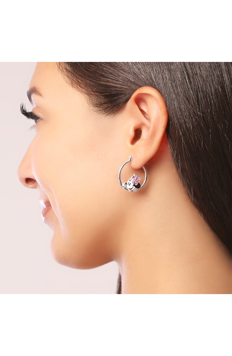 Disney Cute Head Hoop Earrings, Alternate, color, Silver