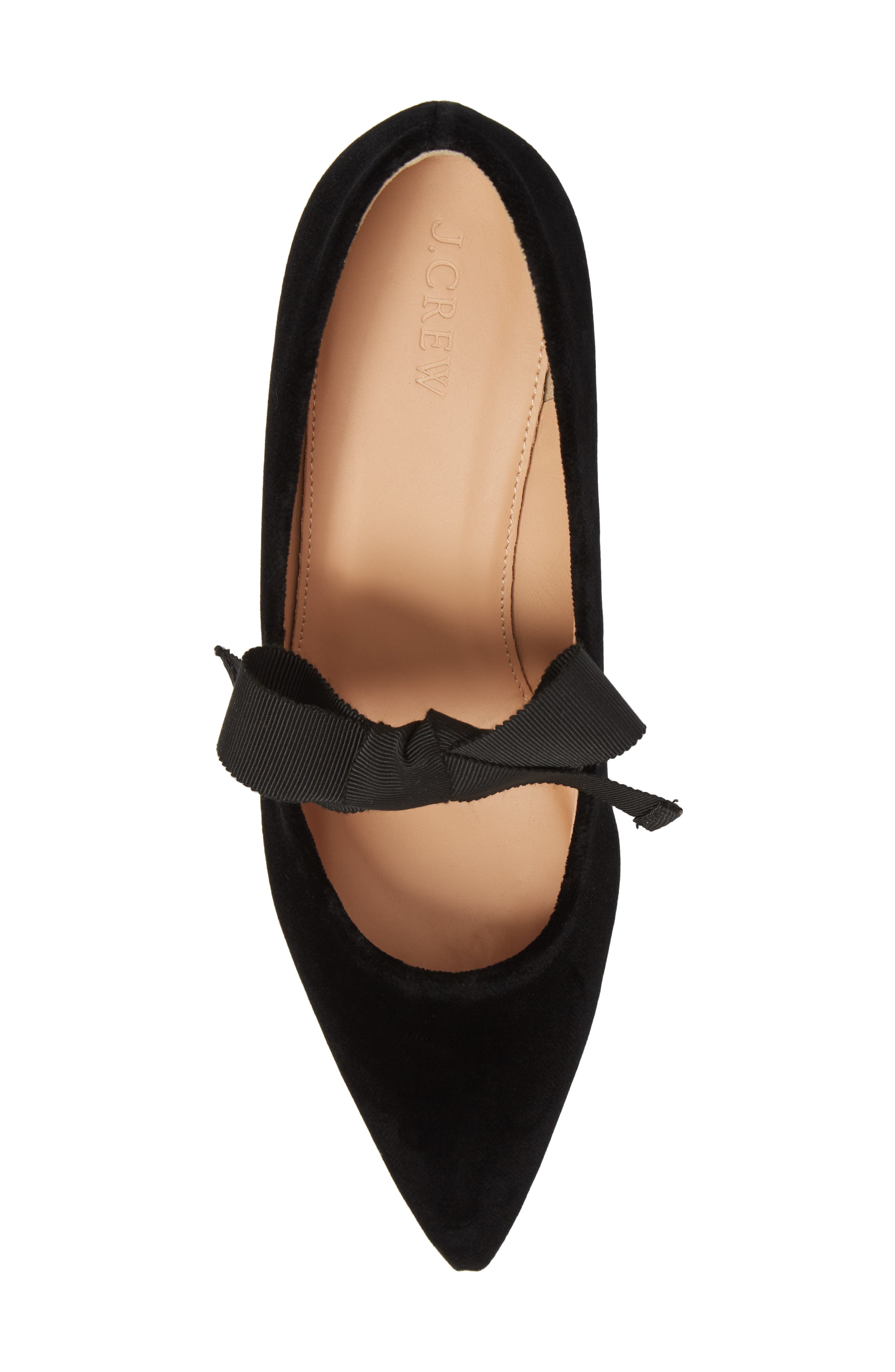 Elwood Velvet Bow Pump, Alternate, color, BLACK VELVET
