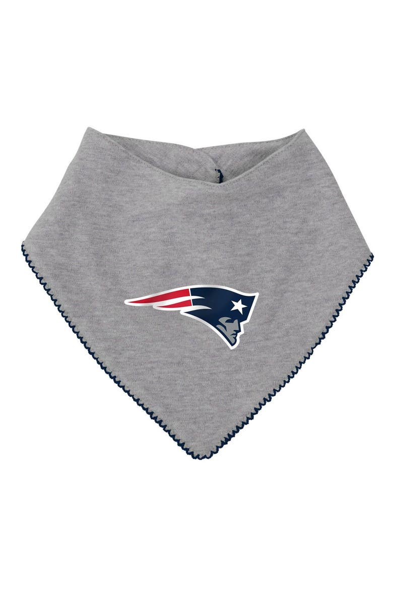 Outerstuff Girls Newborn & Infant Navy/Heathered Gray New England Patriots All The Love Bodysuit Bib & Booties Set, Alternate, color, 