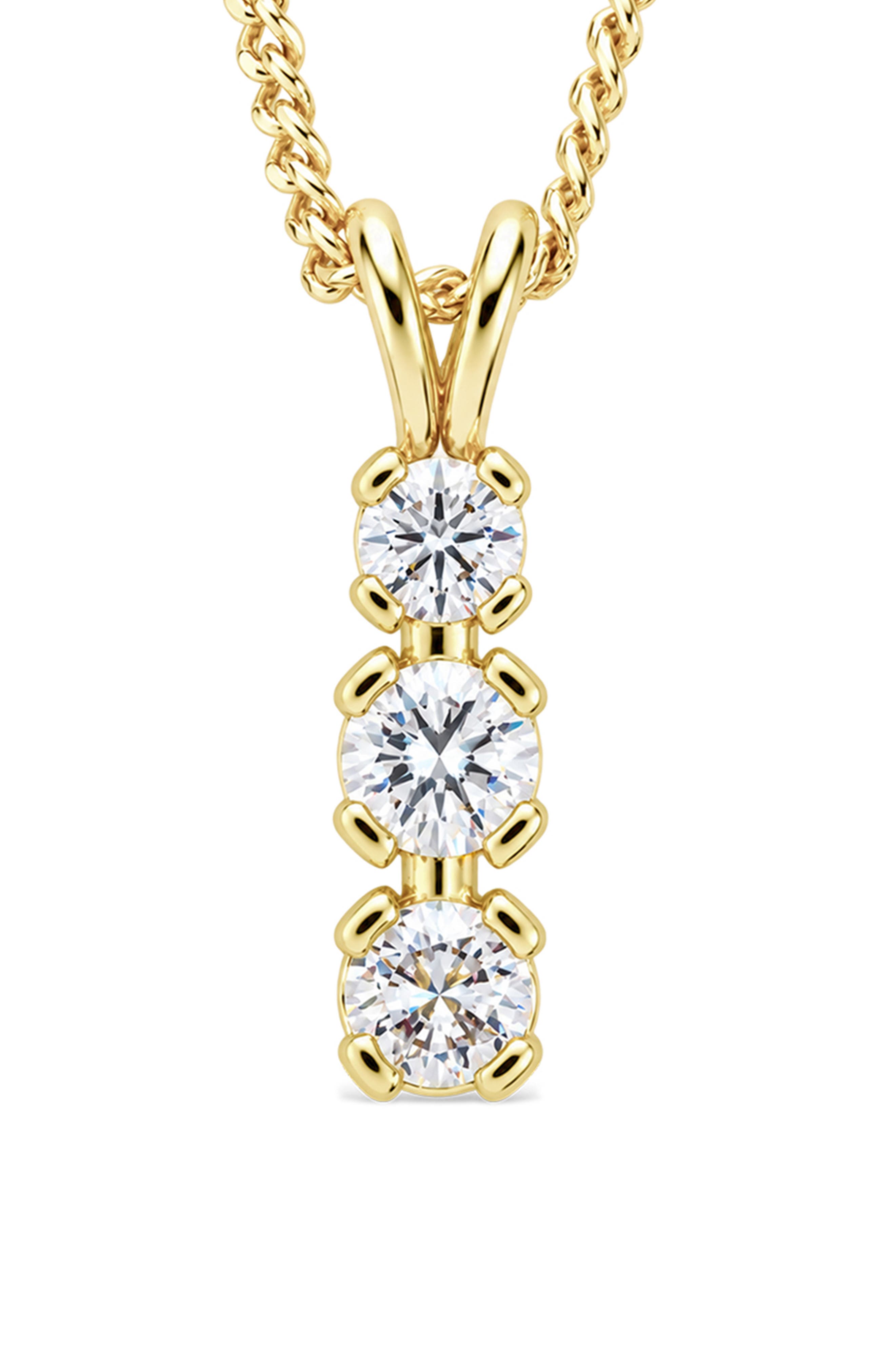 Cubic Zirconia Drop Pendant Necklace