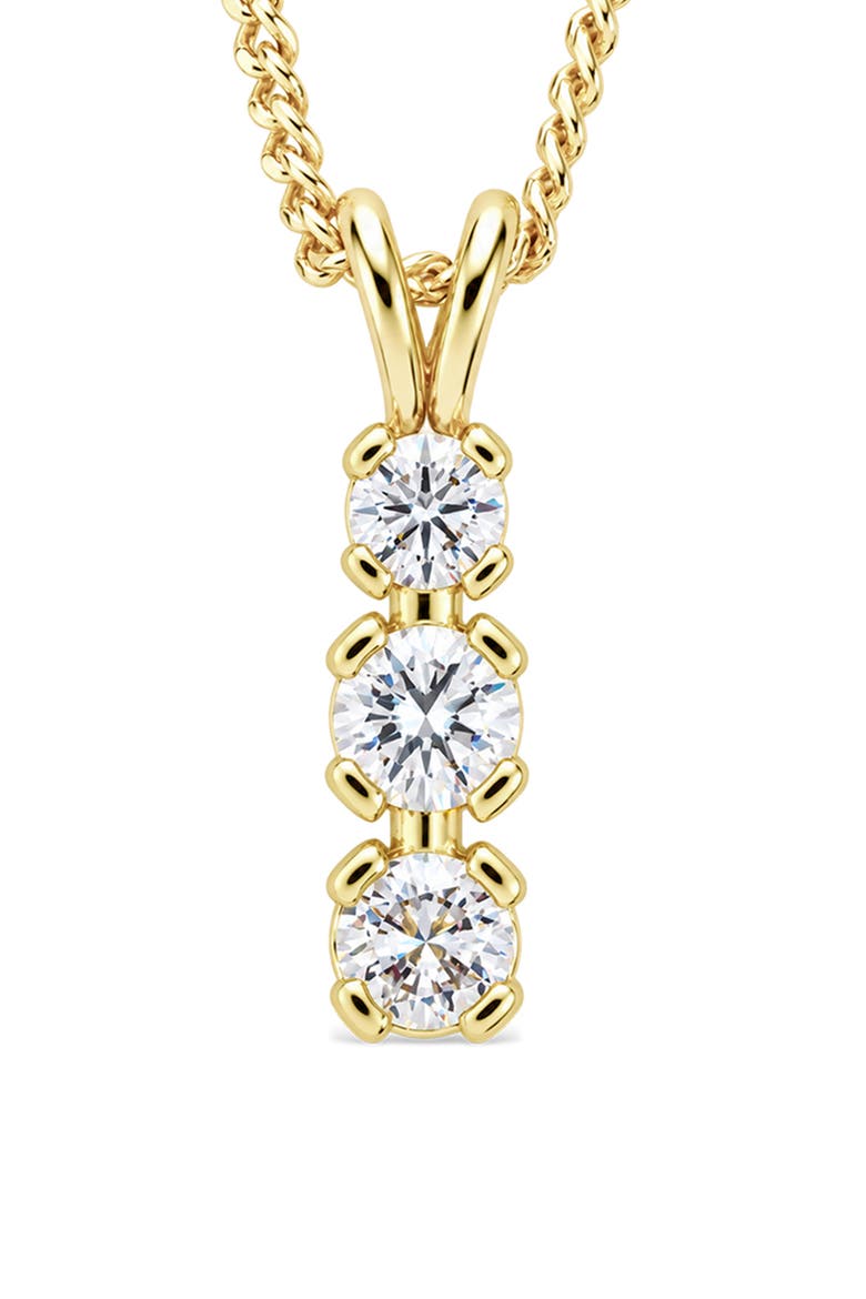 Cubic Zirconia Drop Pendant Necklace, Main, color, GOLD