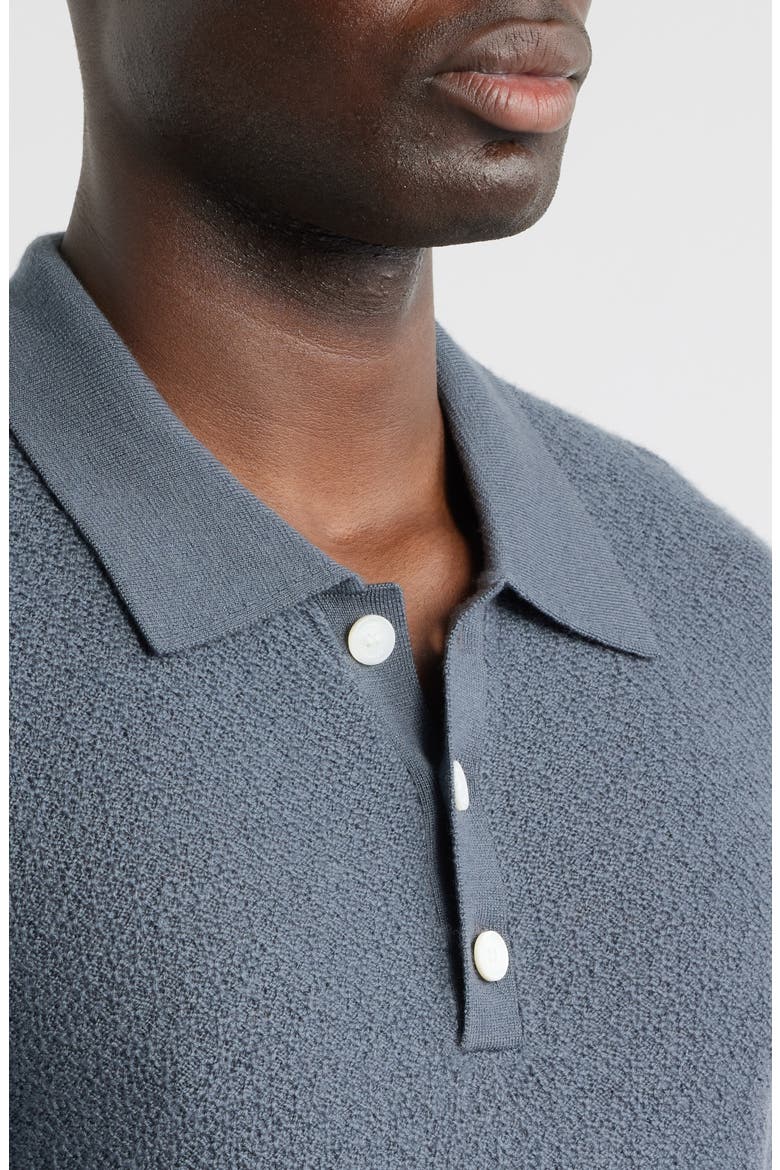 Long Sleeve Wool Polo Sweater, Alternate, color, BLUE GREY