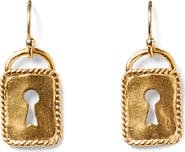 Chan Luu Mini Padlock Drop Earrings