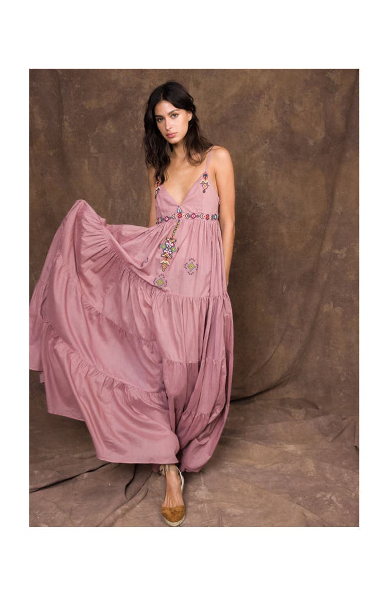 Fortela Amelie Navajo Crochet Dress, Alternate, color, Antique Pink