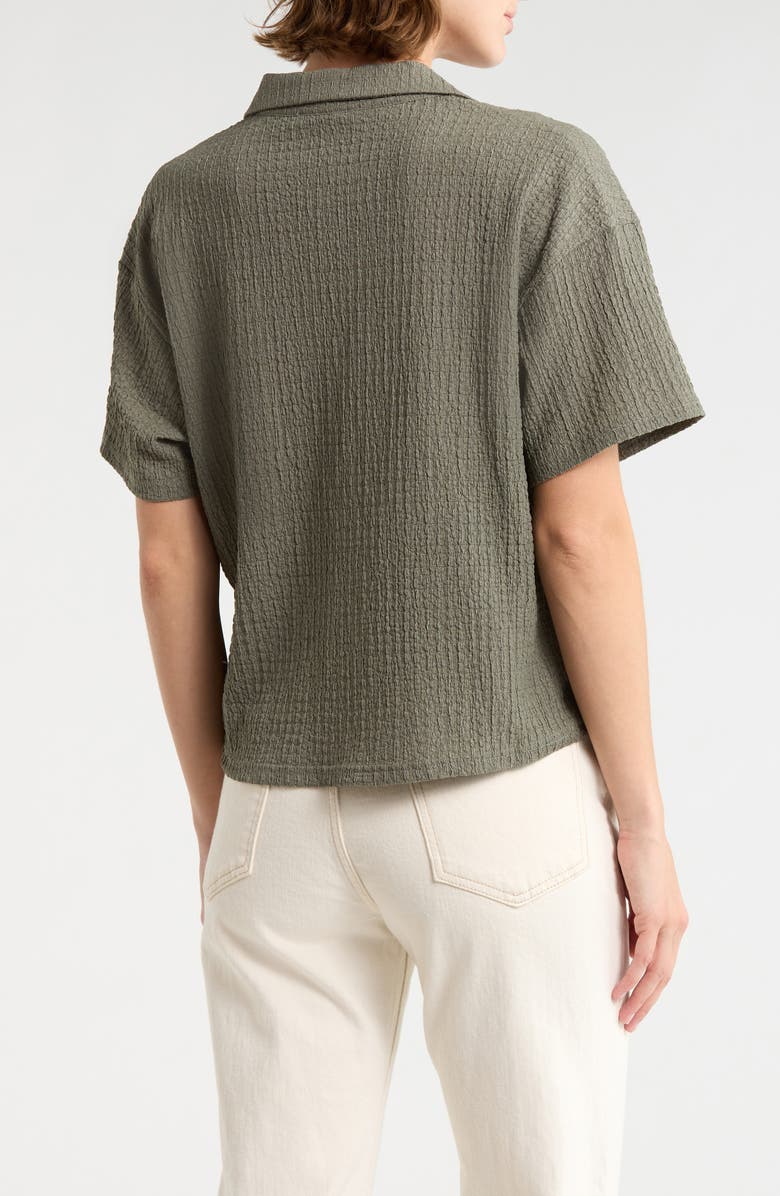 DR2 by Daniel Rainn Short Sleeve Knit Button-Up Shirt, Alternate, color, P897 Washed Agave Green