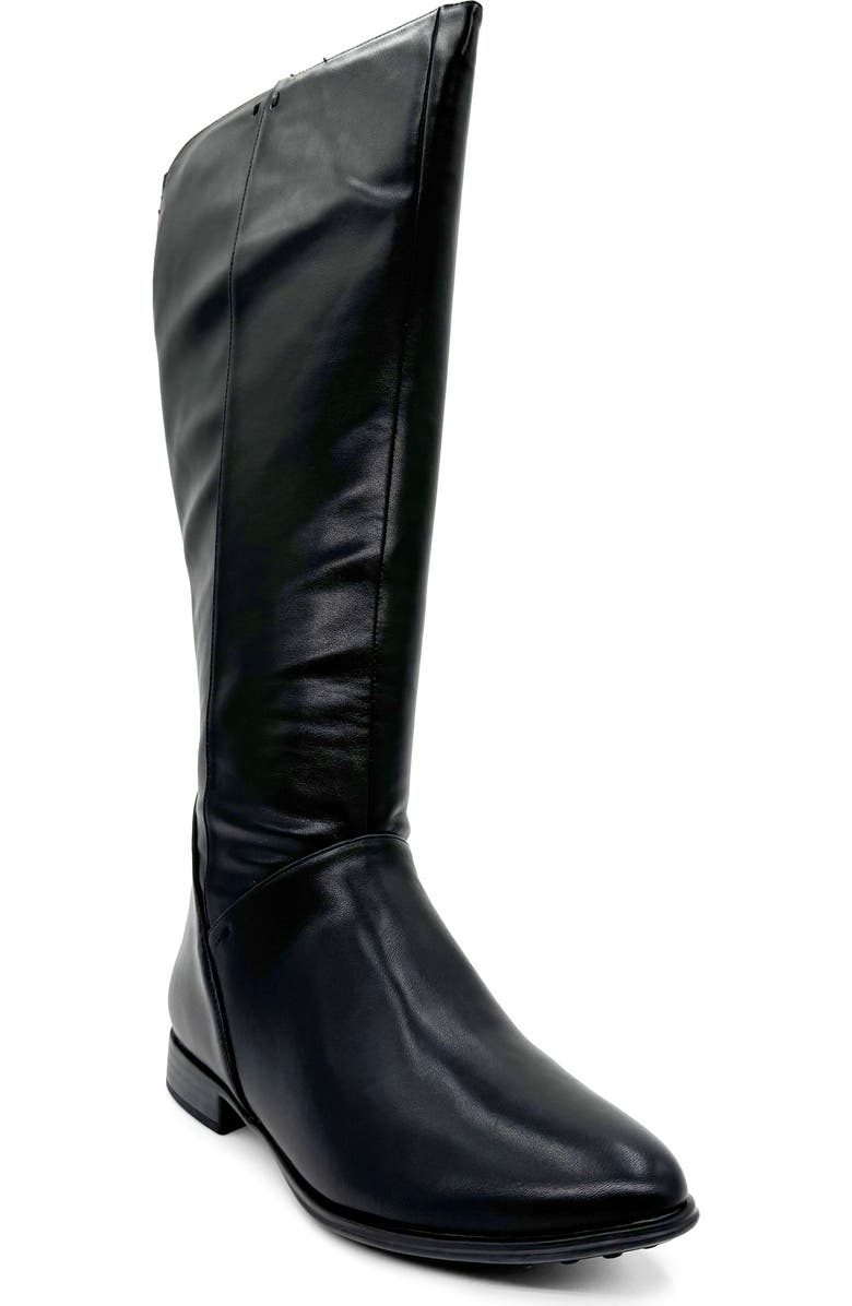 CHELSEA CREW Dior Knee High Boot, Main, color, Black