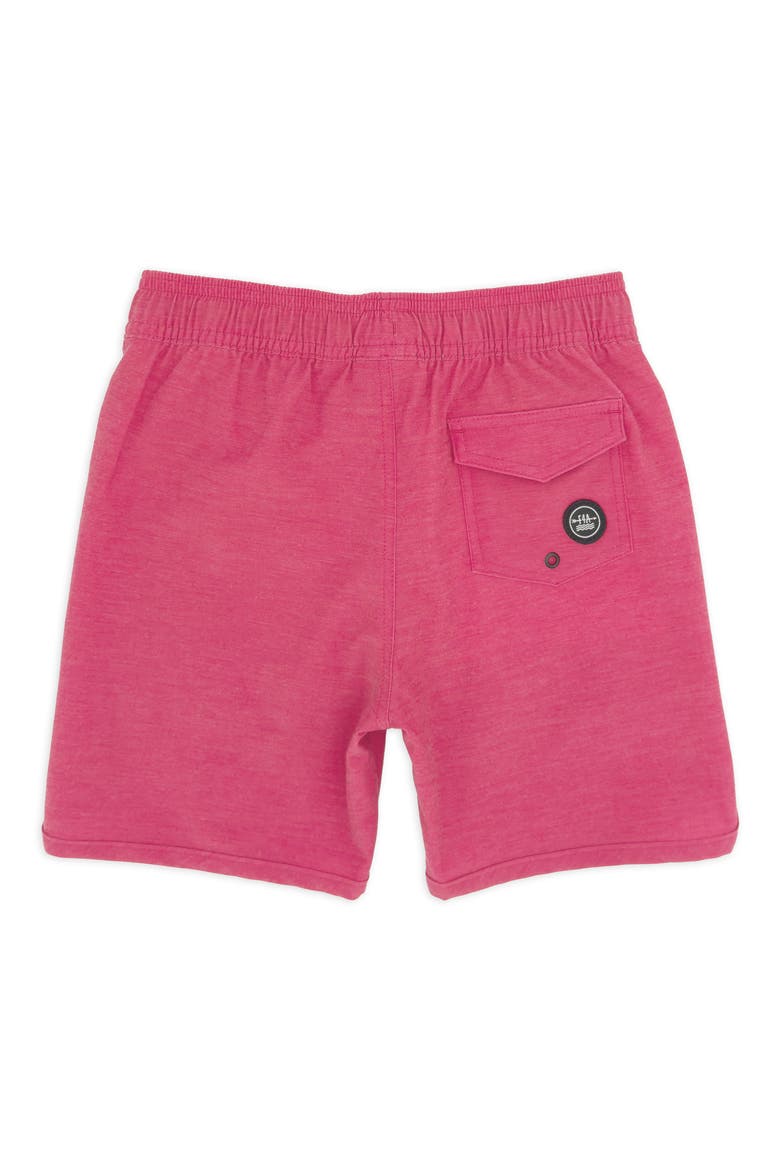 Kids' Solid Board Shorts, Alternate, color, LOLLIPOP