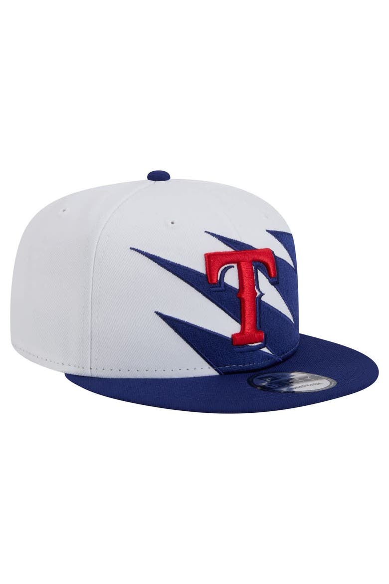 Men's New Era Royal/White Texas Rangers Jagged 9FIFTY Snapback Hat, Alternate, color, Royal