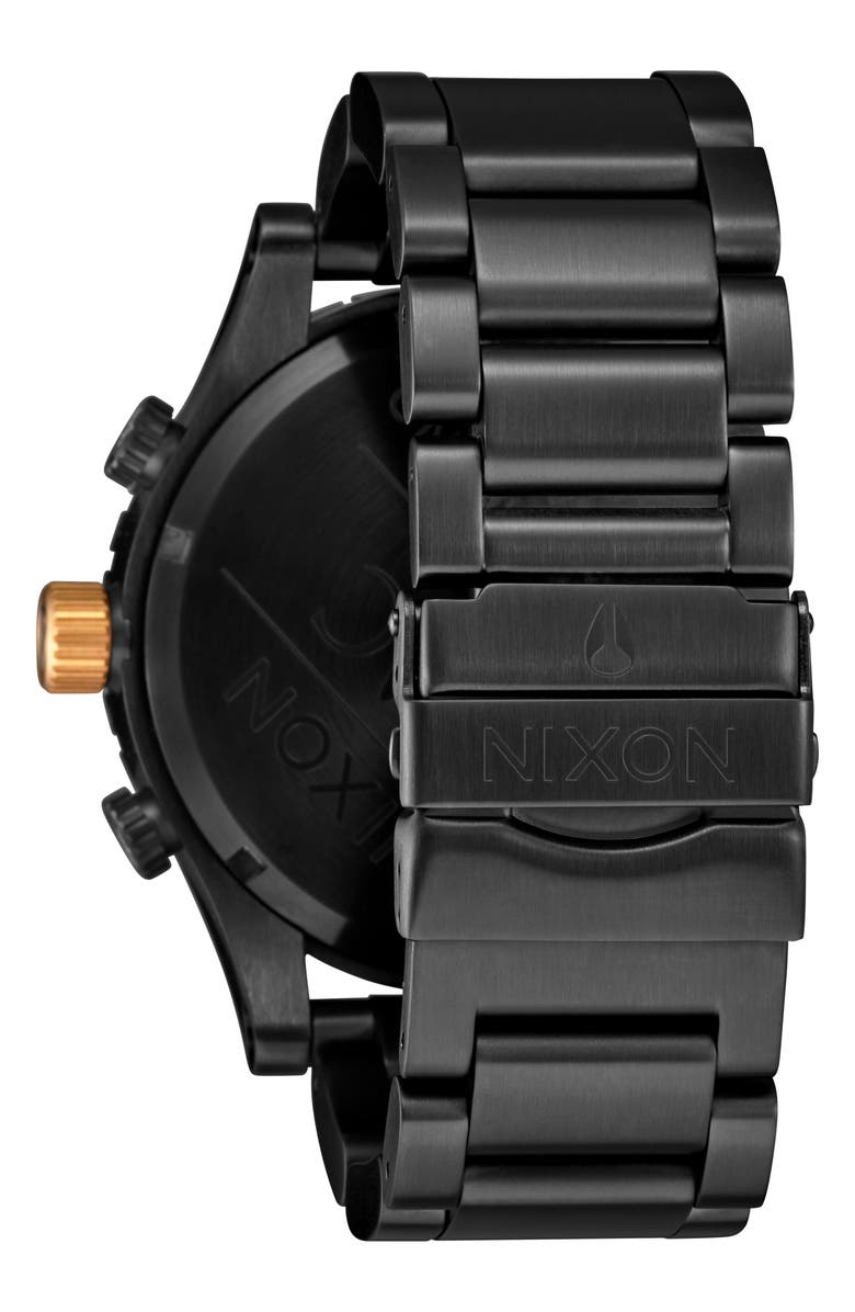 Nixon x 2PAC 51-30 Bracelet Chronograph Watch, 51mm, Alternate, color, 