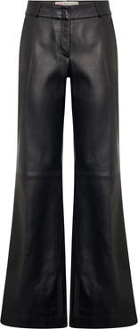 Maison Common Nappa Leather Bootleg Pants