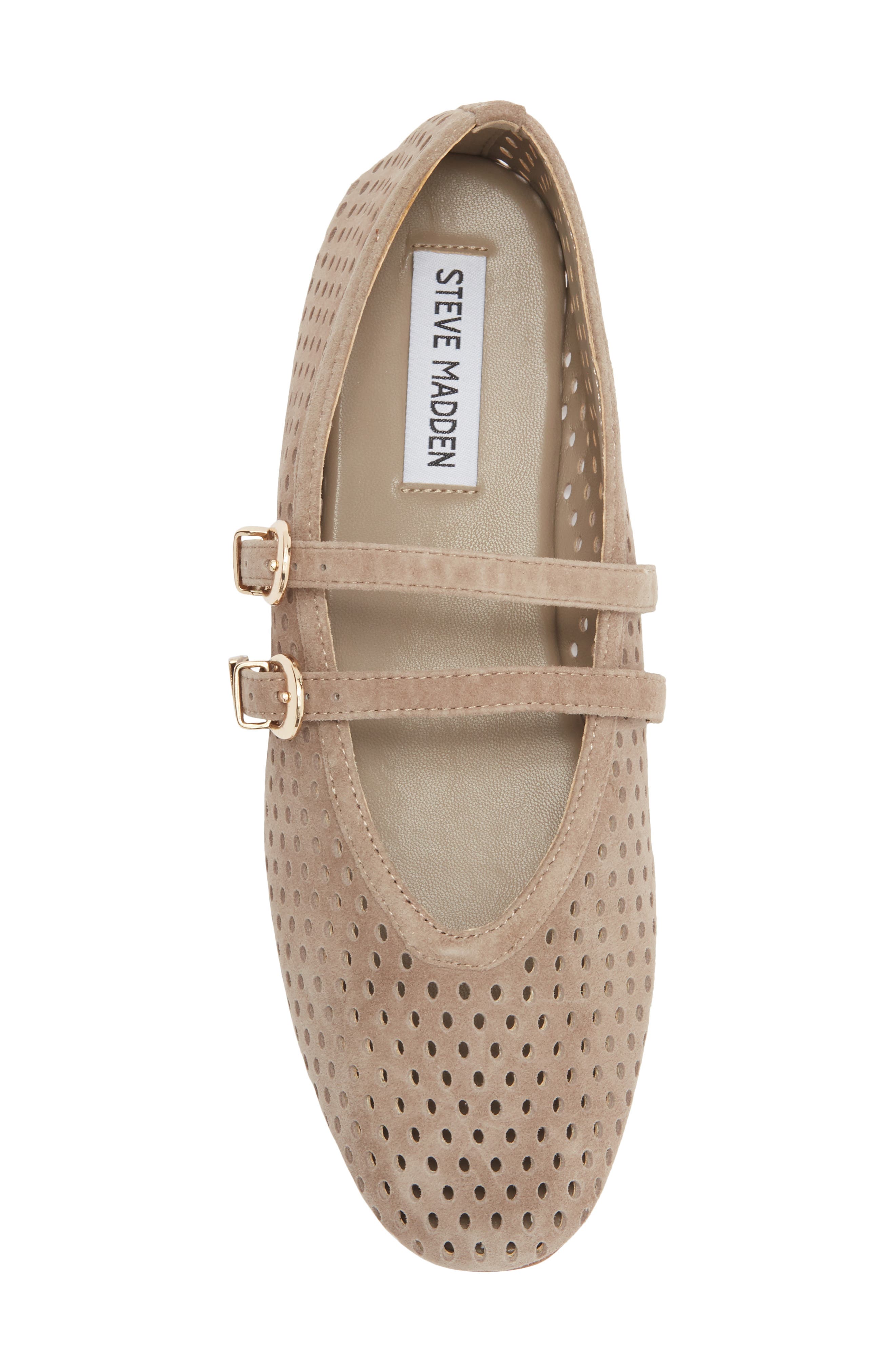 Lissa Perforated Mary Jane Flat, Alternate, color, TAUPE SUEDE
