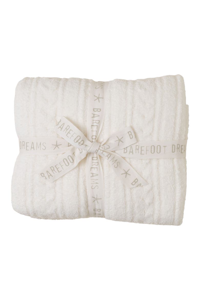 CozyChic® Cable Throw Blanket, Main, color, PEARL