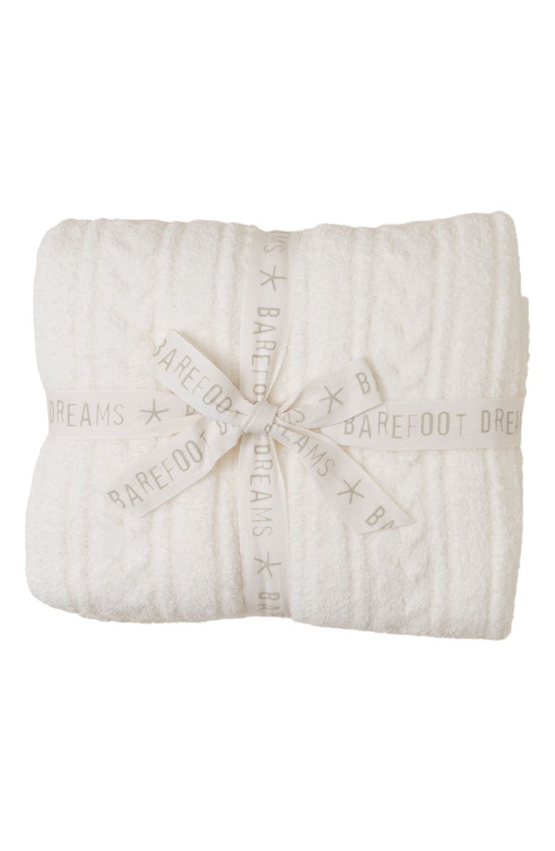 Barefoot Dreams<sup>®</sup> CozyChic<sup>®</sup> Cable Throw Blanket, Main, color,