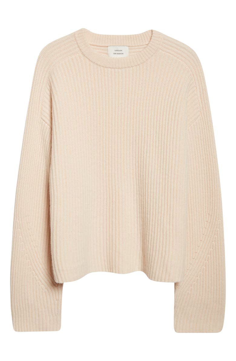 LOULOU DE SAISON Axel Cashmere Crewneck Sweater, Main, color, Light Pink