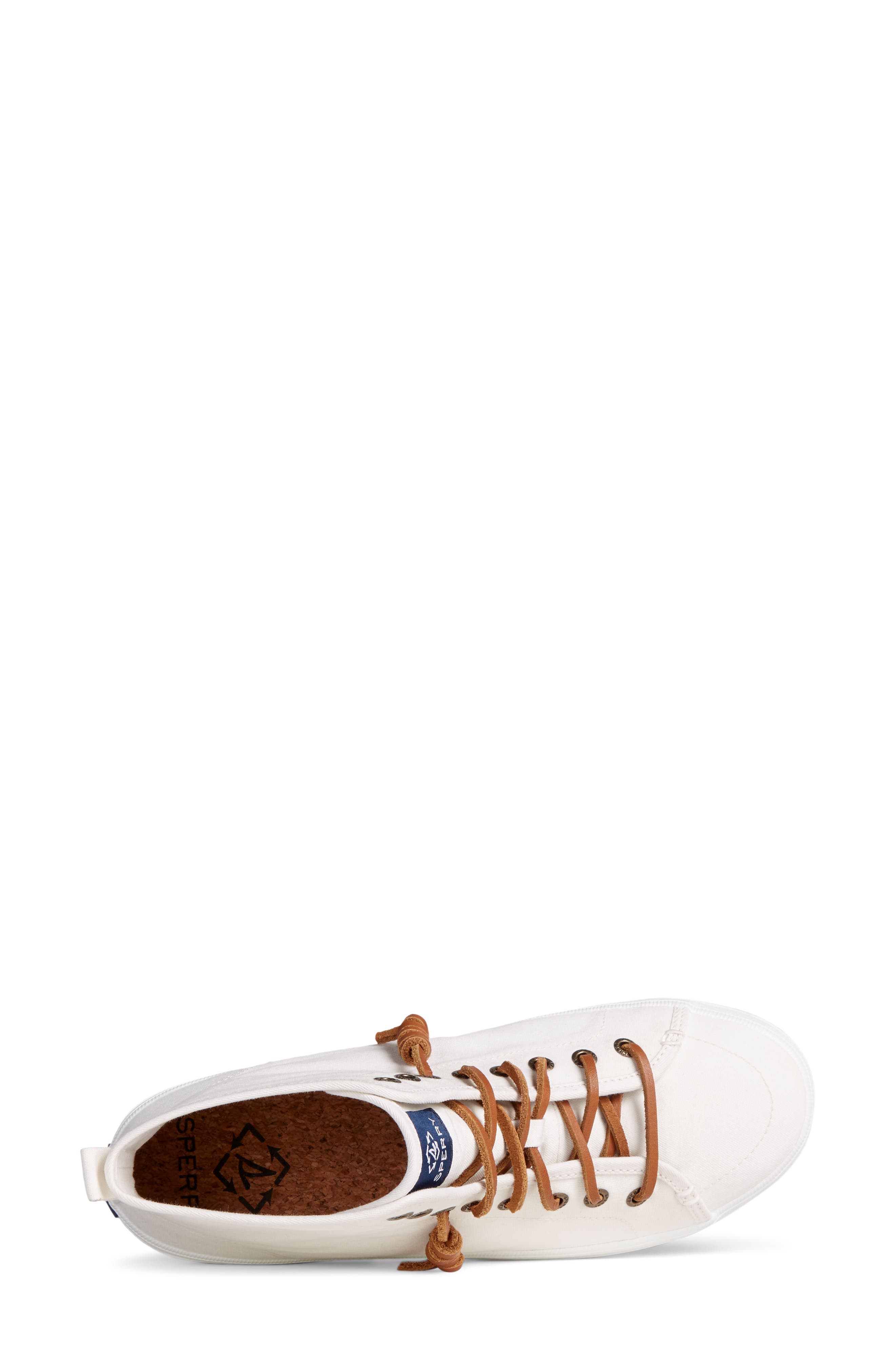 Crest Seacycled™ High Top Sneaker, Alternate, color, WHITE