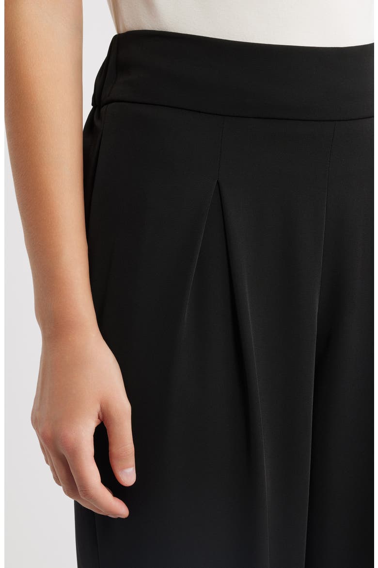 Pleated Pull-On Wide Leg Pants, Alternate, color, ANNE BLACK