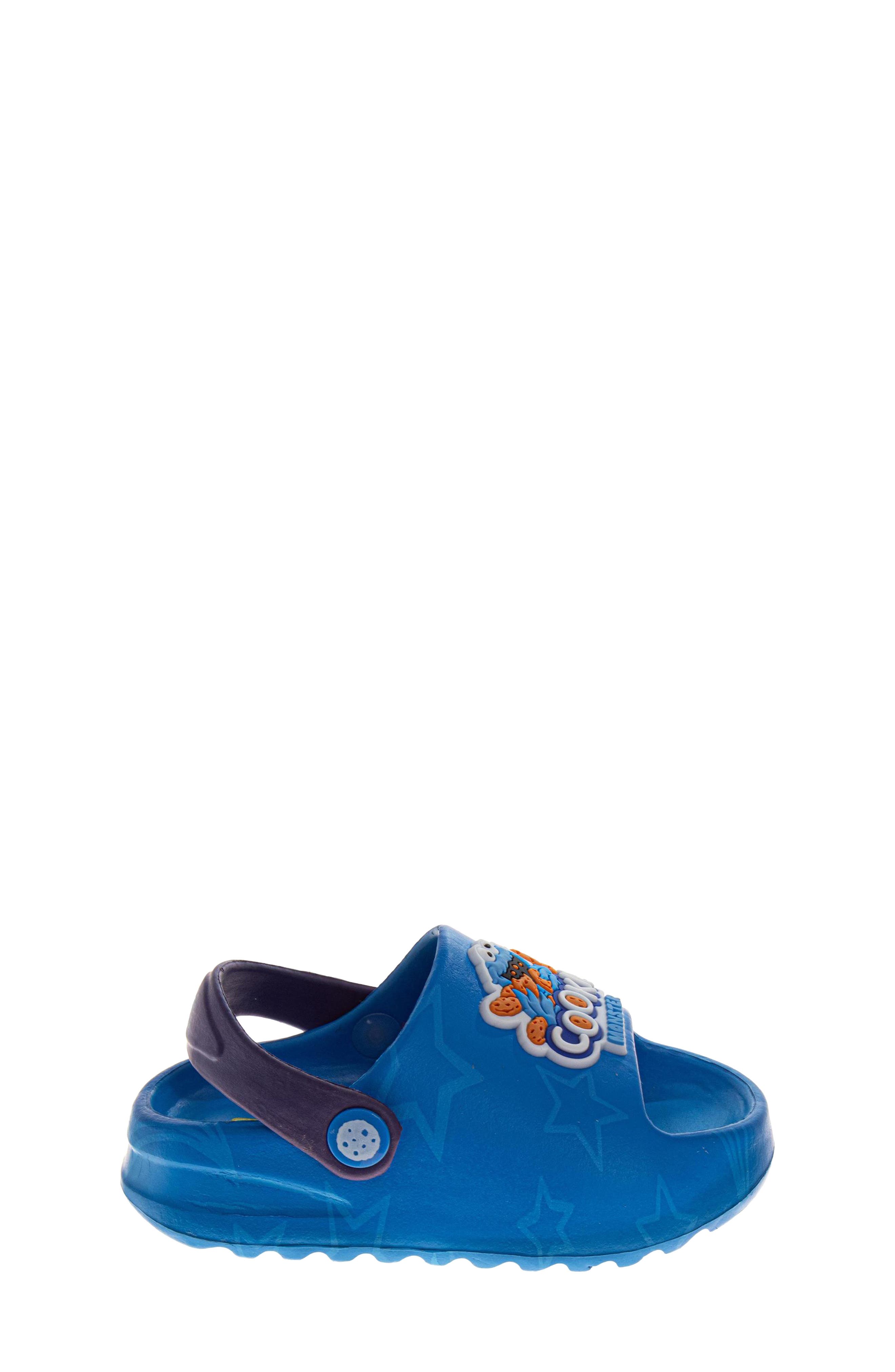 Kids' Sesame Street Cookie Monster Slide, Alternate, color, BLUE NAVY