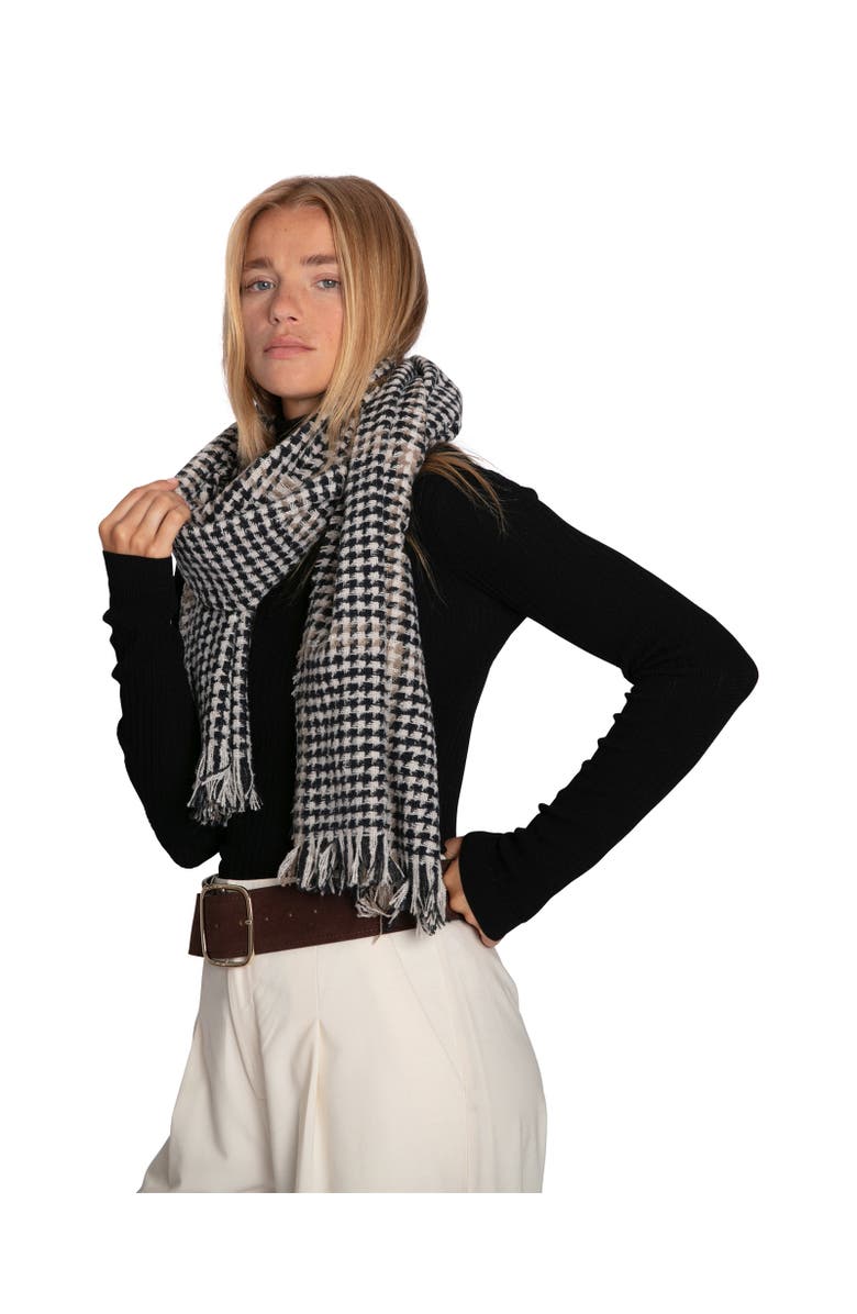 Belle & Bloom Espresso Scarf, Main, color, Black/Beige