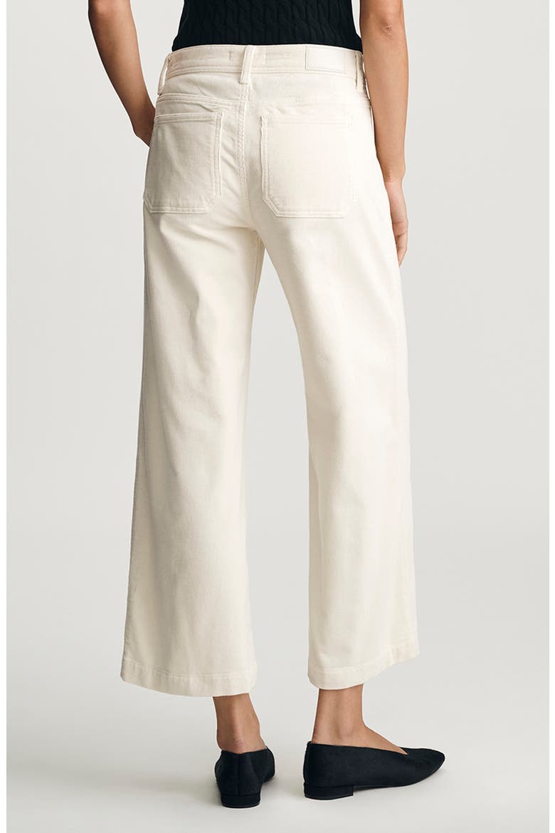 Paloma Marine Patch Pocket Ankle Wide Leg Corduroy Pants, Alternate, color, WHITE CORD